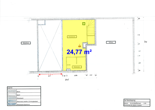 Plattegrond - Parrestraat, 6245 LJ Eijsden - 1e verdieping Parrestraat 20a.png